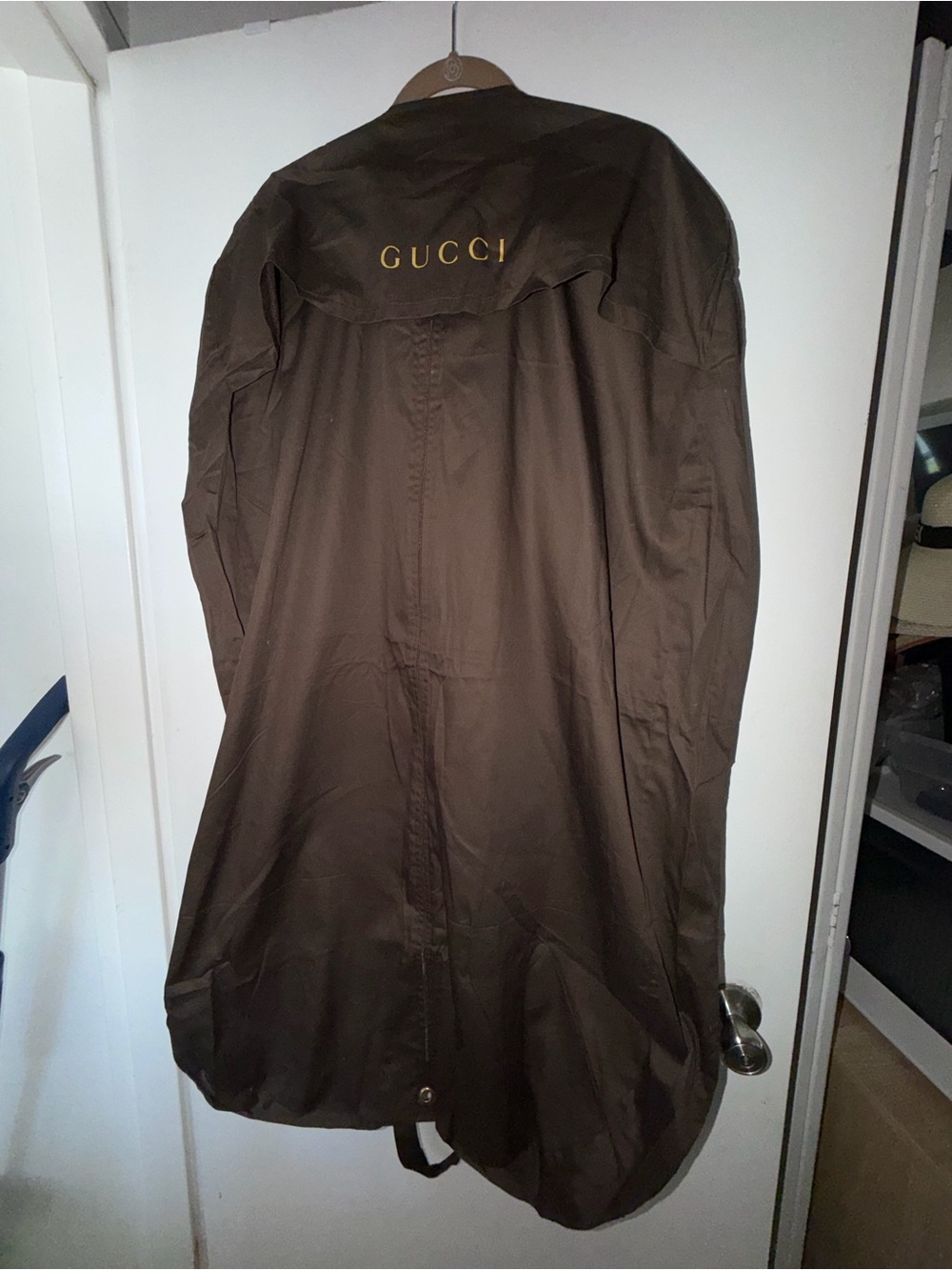 GUCCI garment bag large brown.
